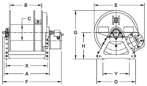 Dimensions for EF2200 Series