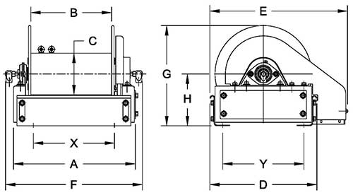 Dimensions for ELF2000 Series