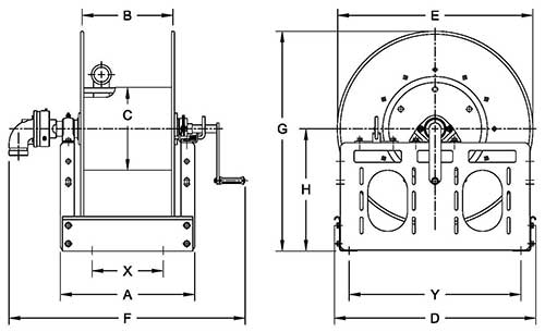 Dimensions for FF3600 Series