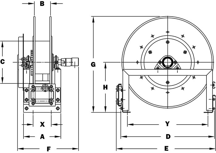 Dimensions for V-800 Series